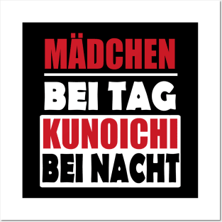 Kunoichi Karate Ninja Sport Lustig Mädchen Sprüche Posters and Art